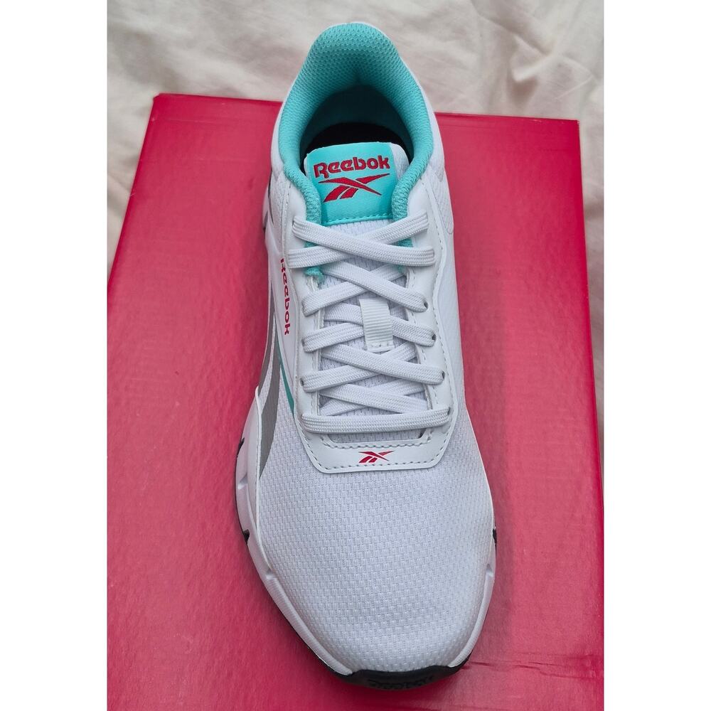 NEW Reebok Zig Dynamica STR running sneaker shoes white aqua grey Women's size 7 - Picture 3 of 7